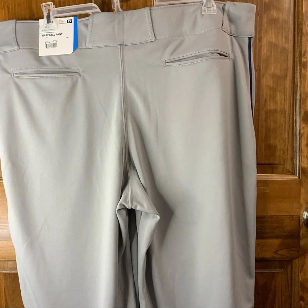 Men’s Champro open bottom loose fit Gray baseball pants Adult 2X